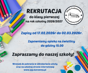 Miniaturka artykułu Rekrutacja do klasy pierwszej. Zapraszamy!